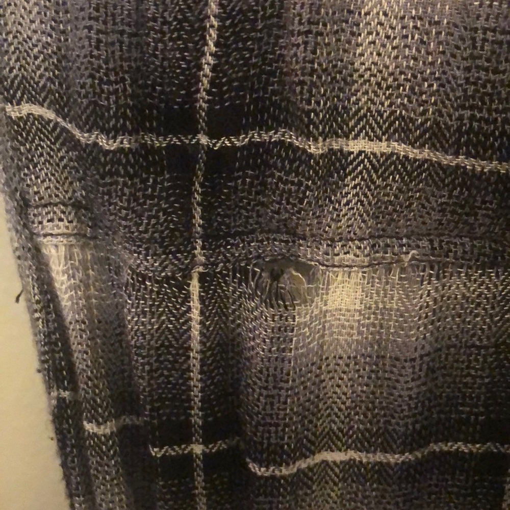 long plaid button down - Picture 3 of 4